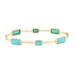 IPPOLITA 18K YELLOW GOLD 750 TURQUOISE BANGLE BRACELET
